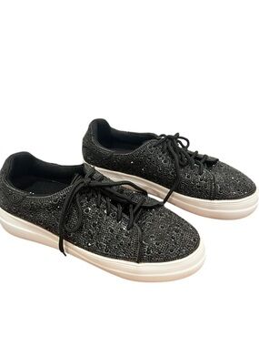 Women's HeyGirl by Corkys Black Rhinestone Sneakers Size 8